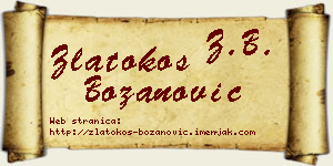 Zlatokos Božanović vizit kartica